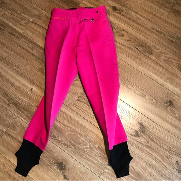 Obermeyer Pants - Hot Pink Sport Obermeyer Ski Pants Stirrups Wool Blend Japan Waist 25” Excellent